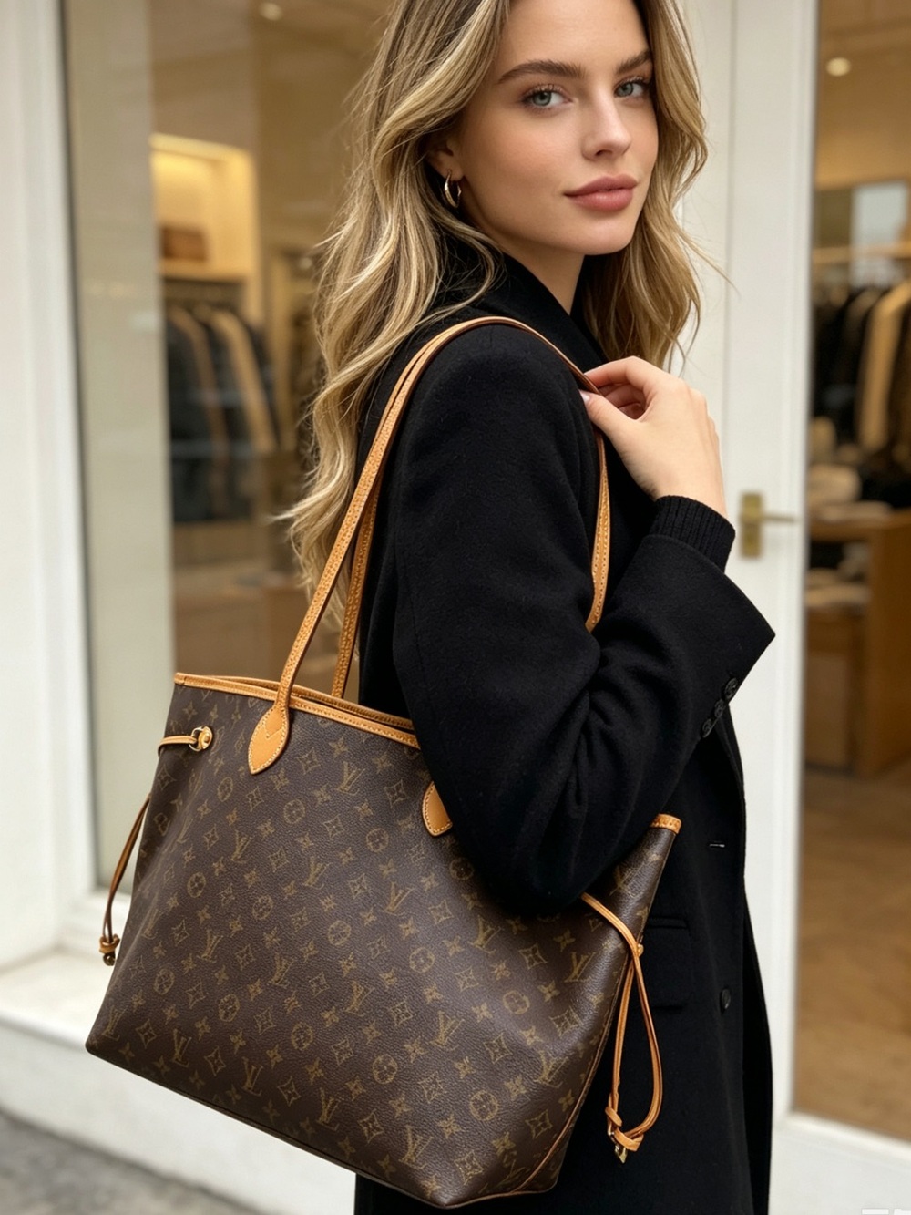 Louis Vuitton Neverfull MM Monogram Canvas Tote